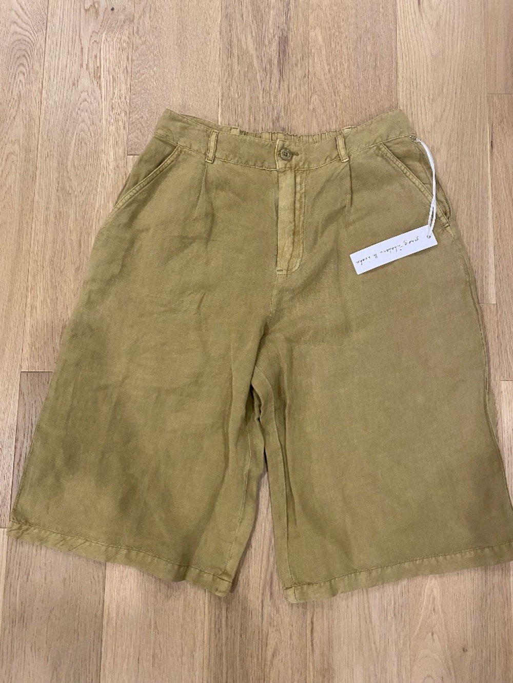 Young Fabulous And Broke Linen Blend Long Burmuda Shorts